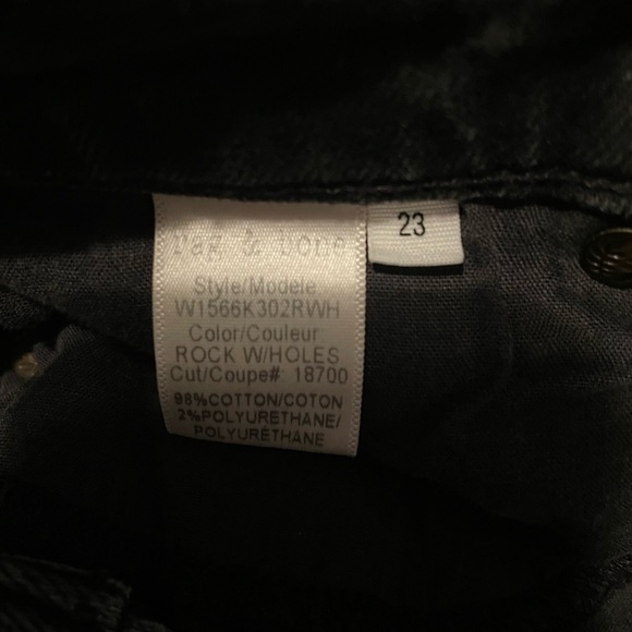 Rag & Bone Women's High Rise Skinny Ankle Jeans Rock w/ Holes Distressed Size 23 - Picture 6 of 6